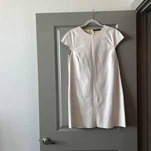 White Leather Dress (Zara Basic)